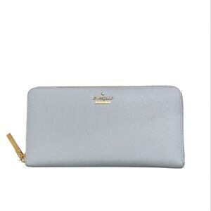 Kate Spade Brynn Light Blue Saffiano Wallet Zip Around